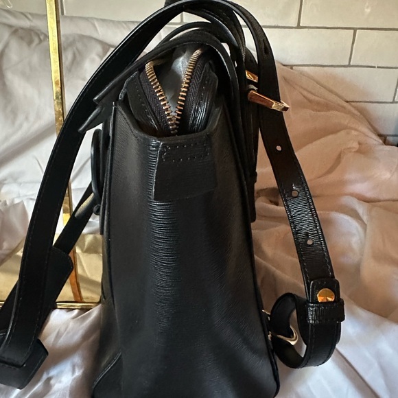 Senreve Black Midi Maestra Bag with Structured Design. Like bee - Picture 9 of 15